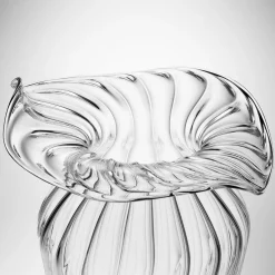 Vaso Millerighe Grande in Vetro Trasparente