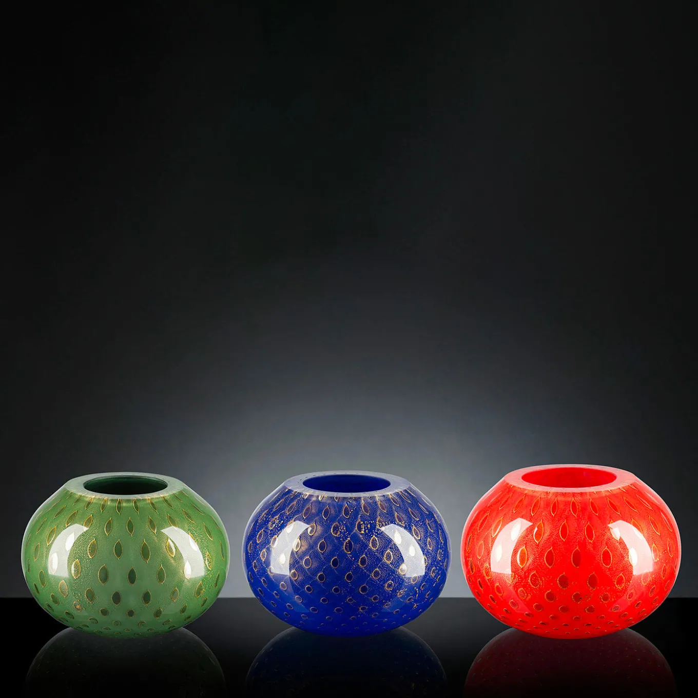 Vaso Mocenigo Sfera oro e verde
