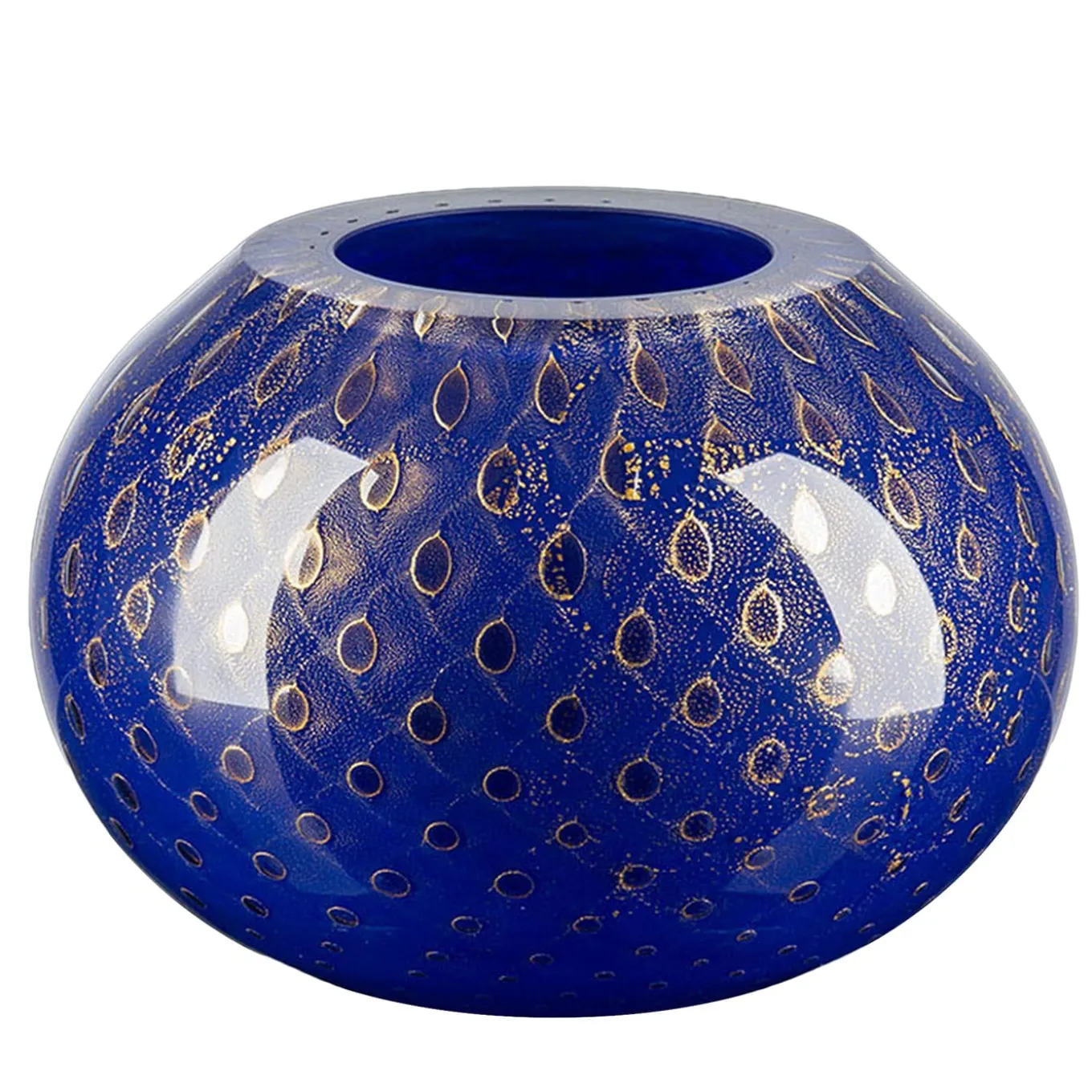 Vaso Mocenigo Sfera oro e blu