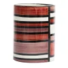 Vaso Nemesi cilindrico a righe color ruggine