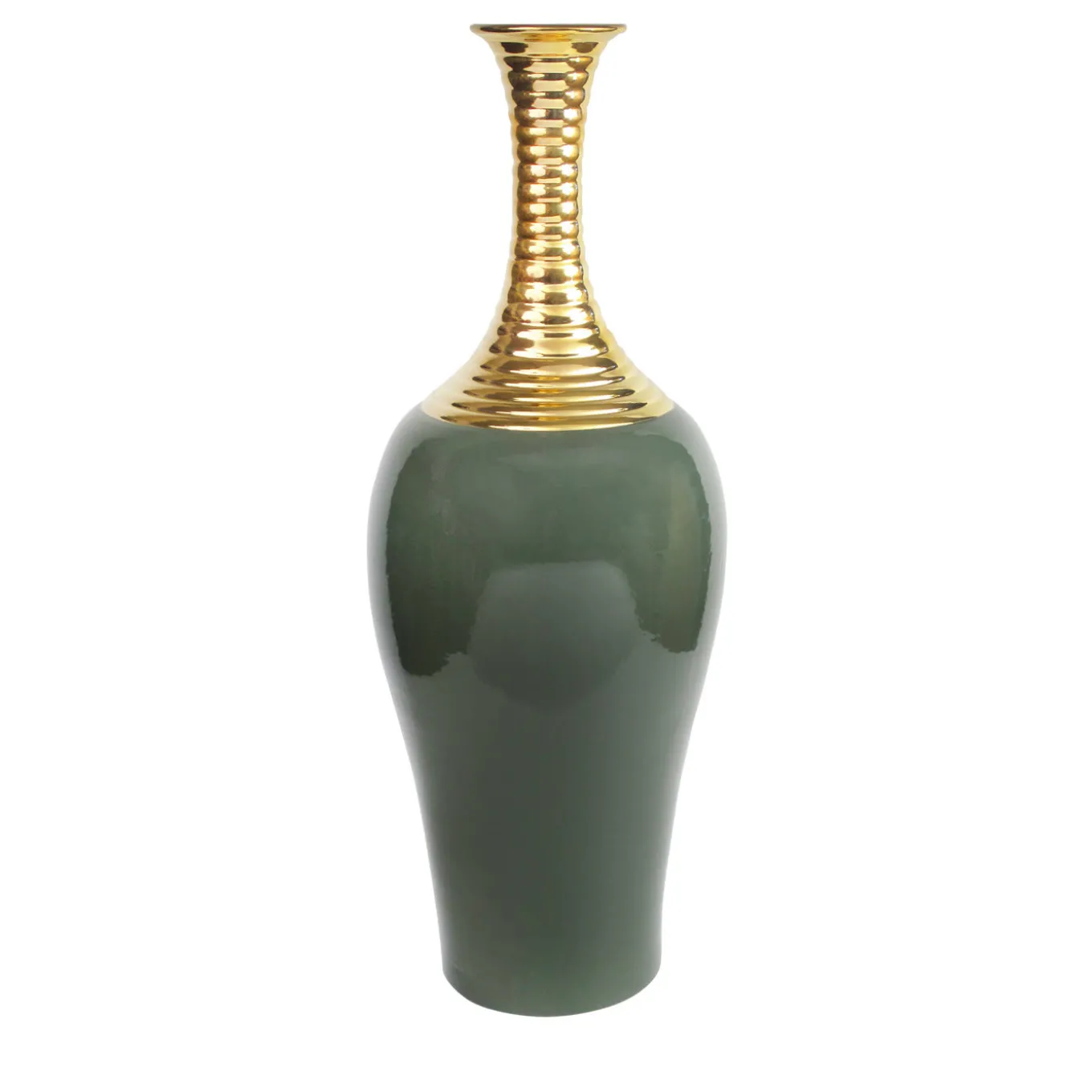 Vaso oro e verde