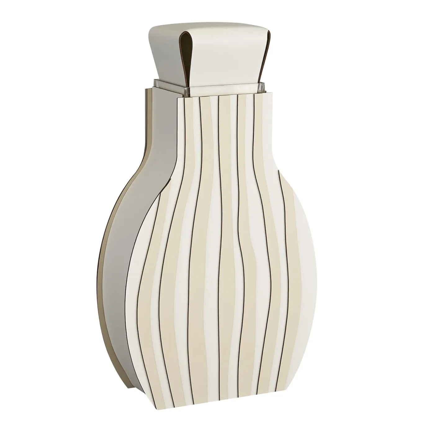 Vaso Otto Striped White/Panna Cotta di Gianpaolo Venier