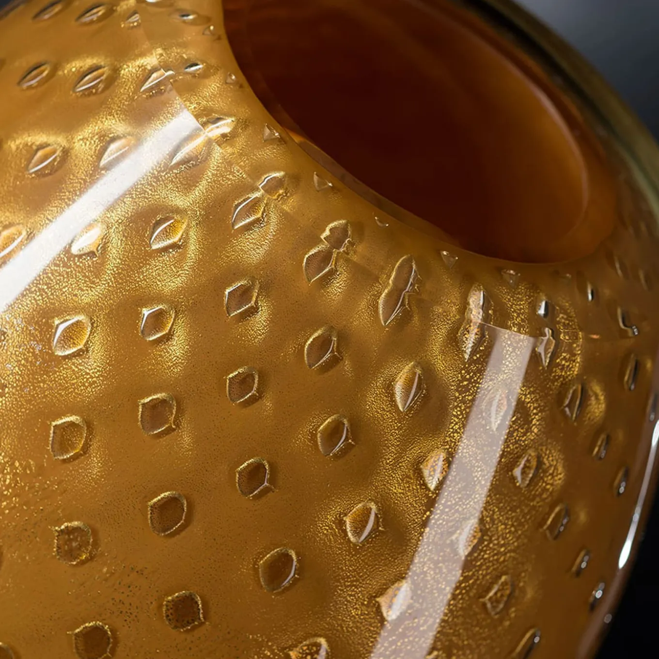Vaso ovale arancione Mocenigo