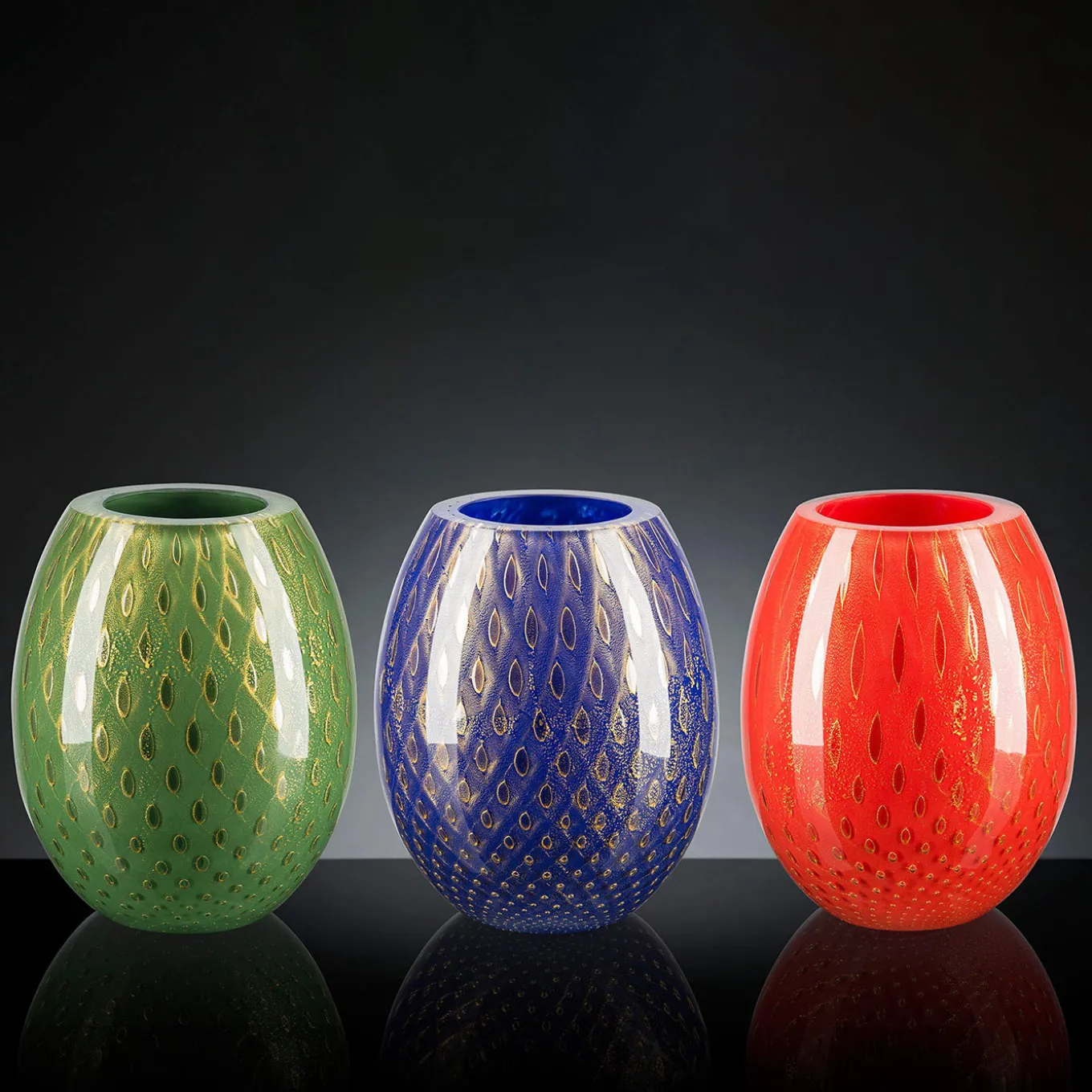 Vaso ovale blu Mocenigo