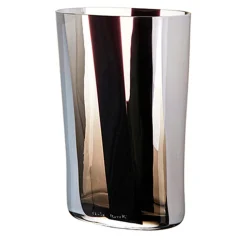 Vaso Ovale Small Striped Gray di Carlo Moretti