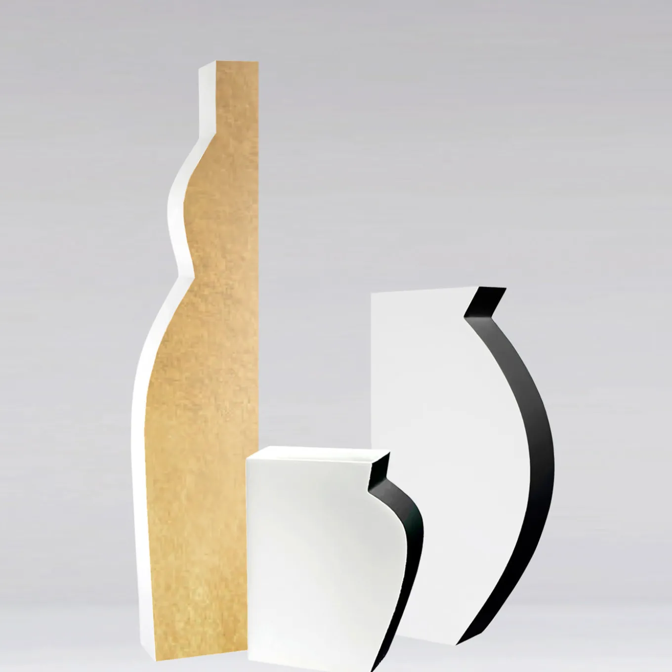 Vaso Pacay alto con foglia d'oro