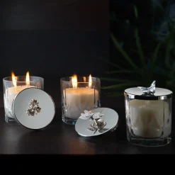 Vaso per candele a forma di libellula di primavera con coperchio