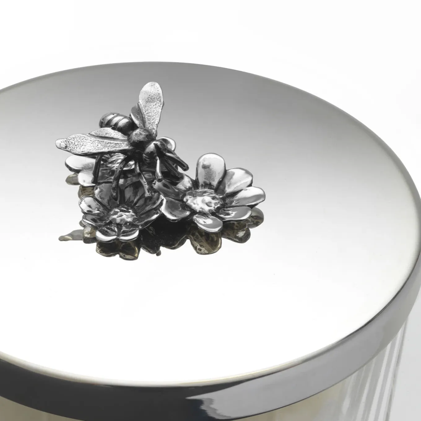 Vaso per candele Spring Bee con coperchio