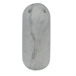 Vaso per fiori Capsule in marmo bianco satinato