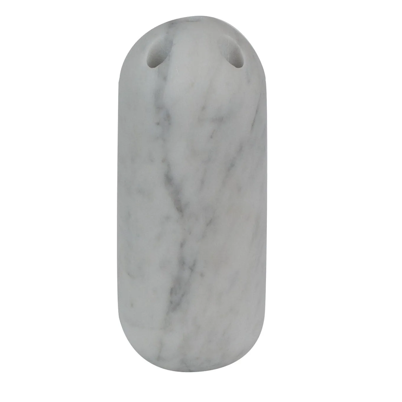 Vaso per fiori Capsule in marmo bianco satinato