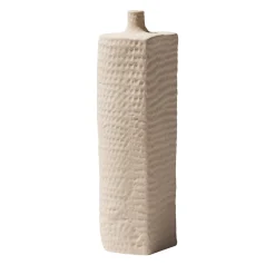 Vaso piatto bianco floreale Battuti di Andrea Anastasio