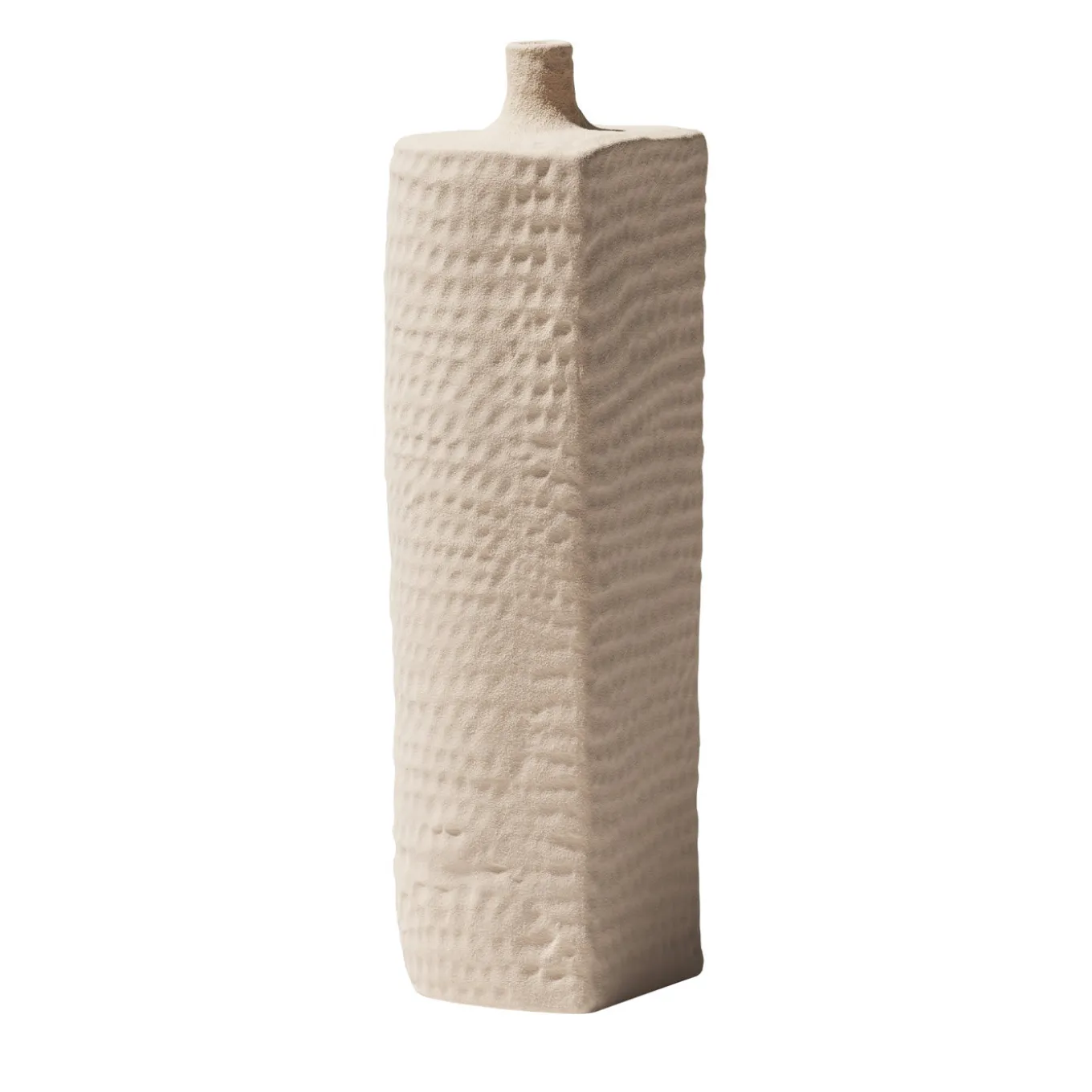 Vaso piatto bianco floreale Battuti di Andrea Anastasio
