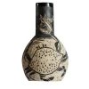 Vaso piccolo Grès beige e nero Granchio