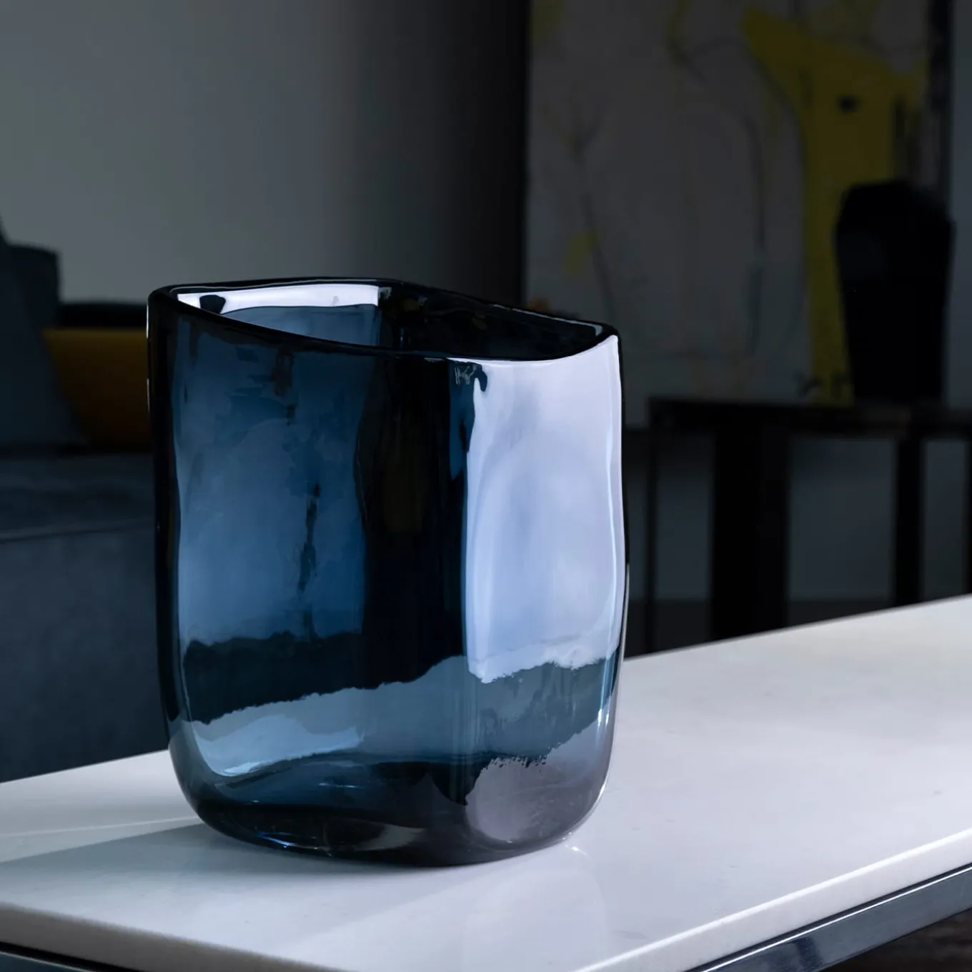 Vaso piccolo Trapezio - Blu profondo