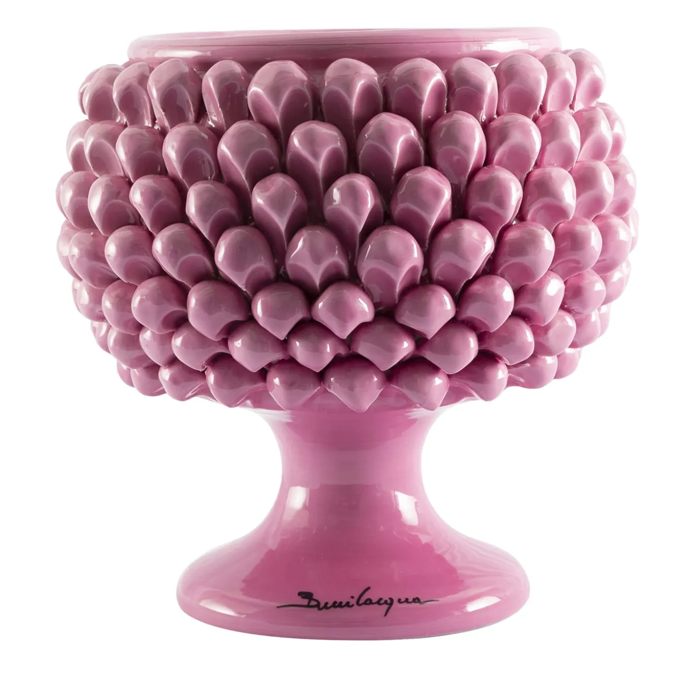Vaso Pigna in Ceramica Rosa