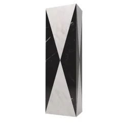 Vaso Polimelus Nero Marquina e Bianco Carrara