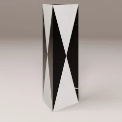Vaso Polimelus Nero Marquina e Bianco Carrara