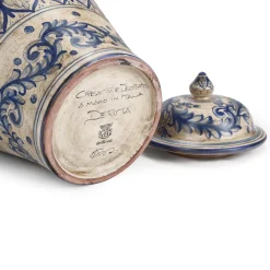 Vaso potiche Antique Blue Peacock
