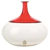 Vaso rotondo Bolle di Tapio Wirkkala in rosso/chiaro