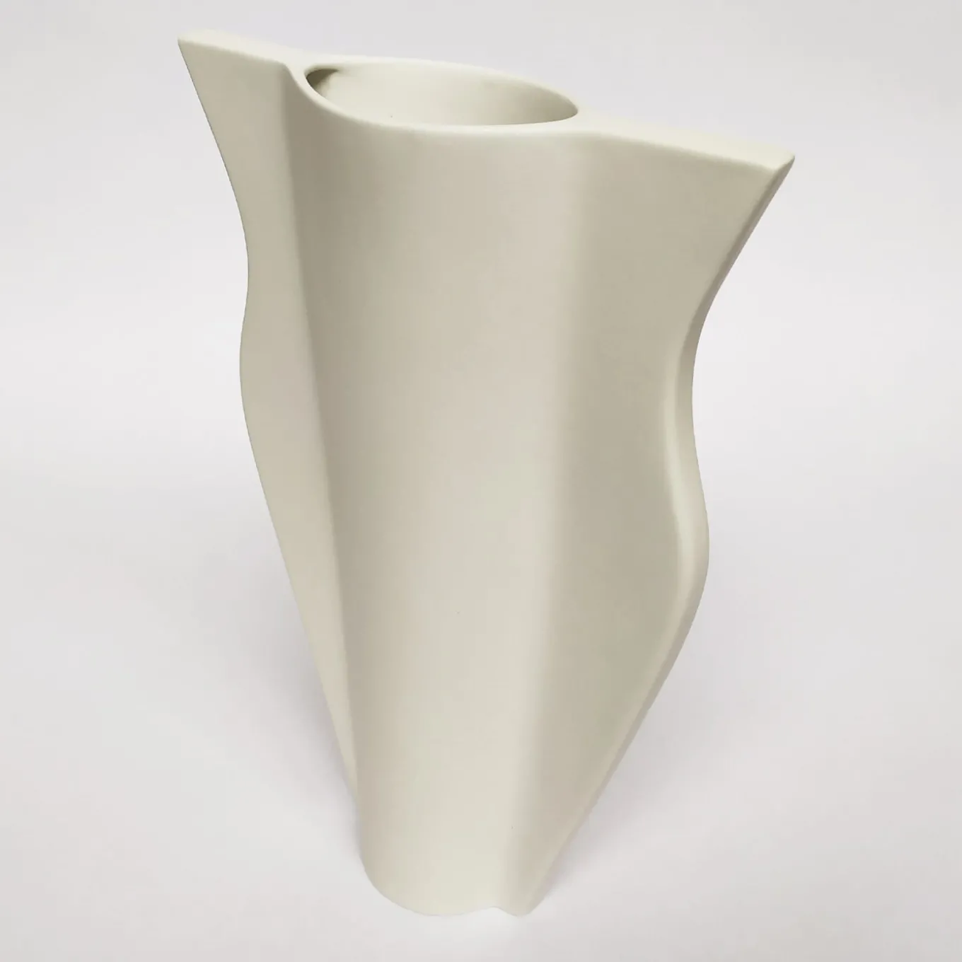 Vaso Schiacciati bianco opaco