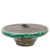Vaso scultura rotondo in raku Intorno al Cerchio di Nino Basso