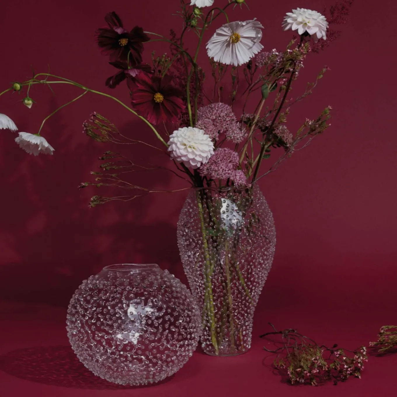 Vaso Sferico in Vetro Rainy Drop