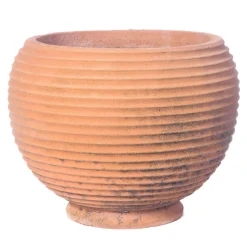 Vaso sferico scanalato
