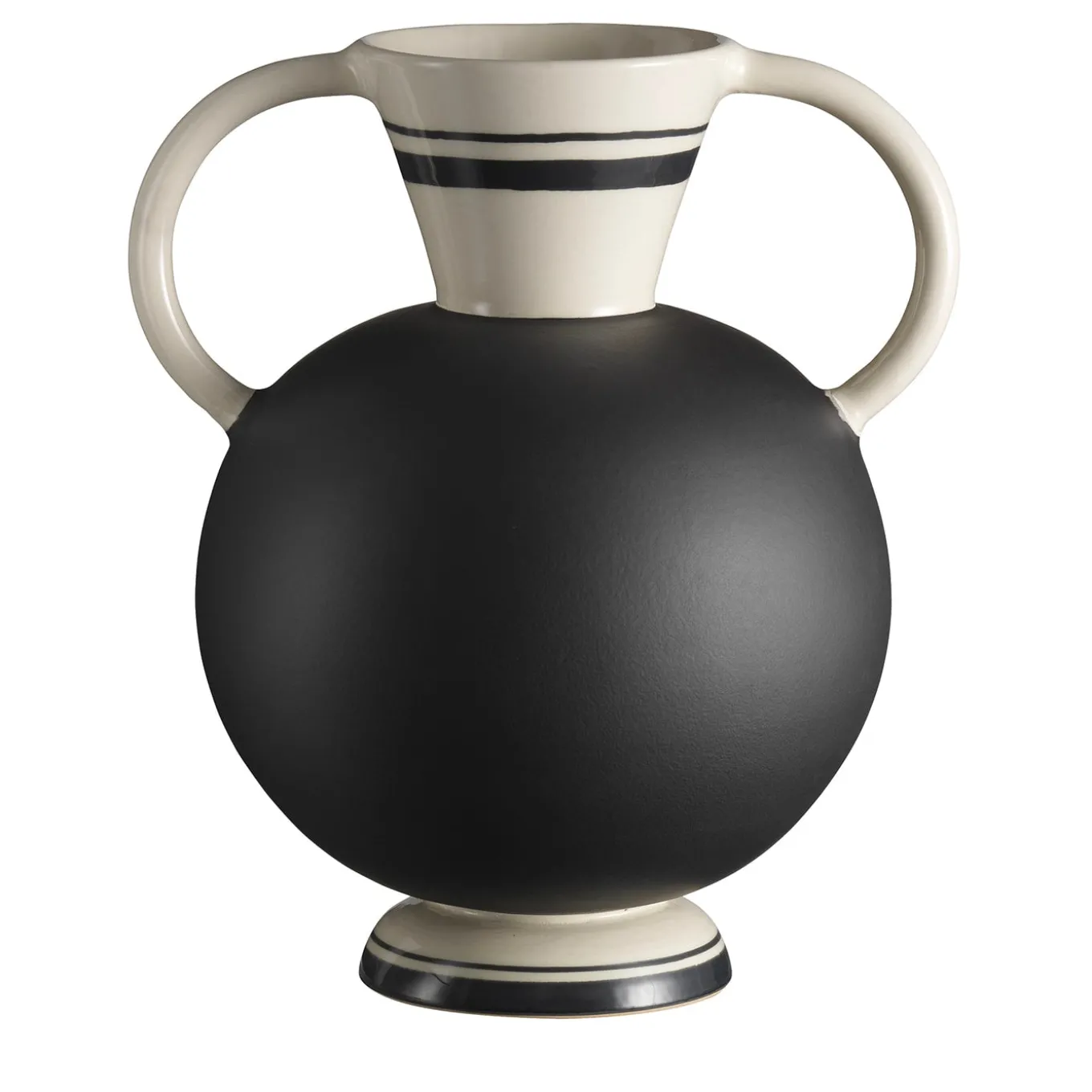Vaso Situla in bianco e nero di Ugo La Pietra