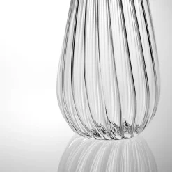 Vaso Soliflore Millerighe XSmall in Vetro Trasparente