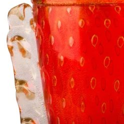Vaso Stmatcordon rosso e oro