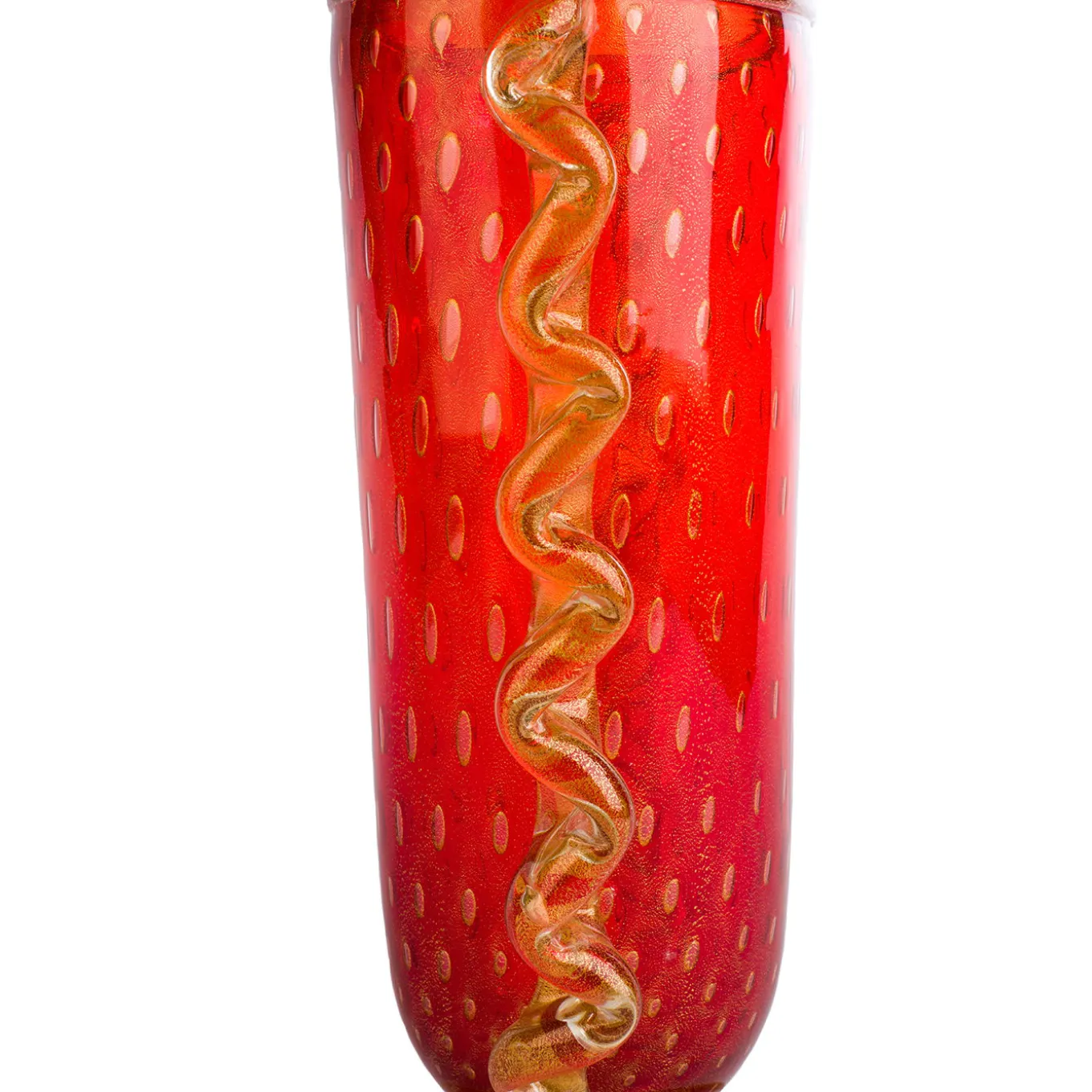 Vaso Stmatcordon rosso e oro