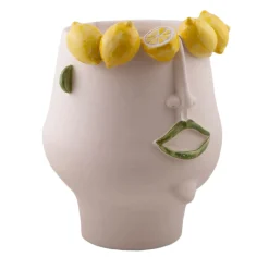 Vaso Testa in Ceramica Multicolore Domitilla
