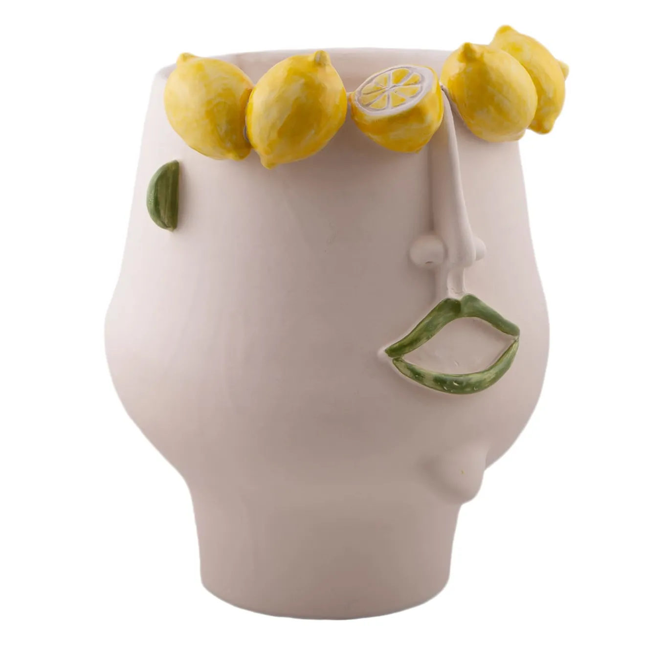 Vaso Testa in Ceramica Multicolore Domitilla