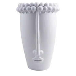 Vaso Testa Siciliano in Ceramica Bianca