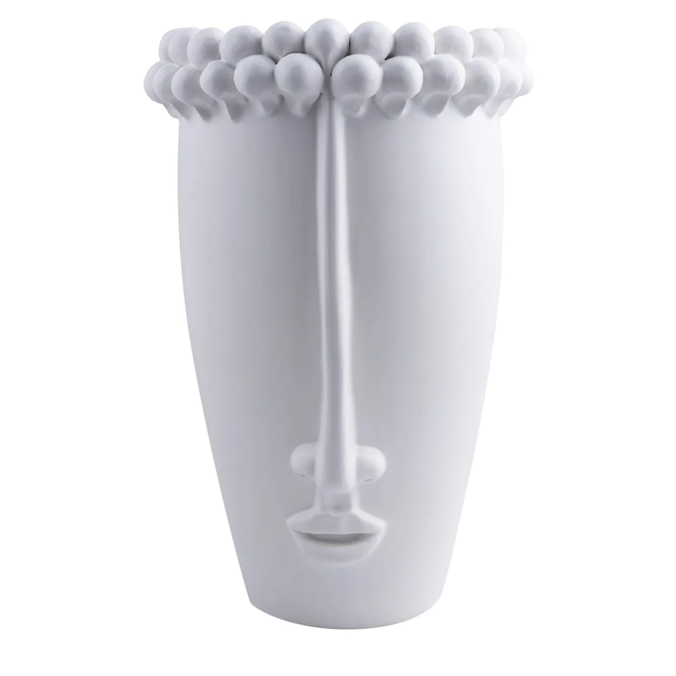 Vaso Testa Siciliano in Ceramica Bianca