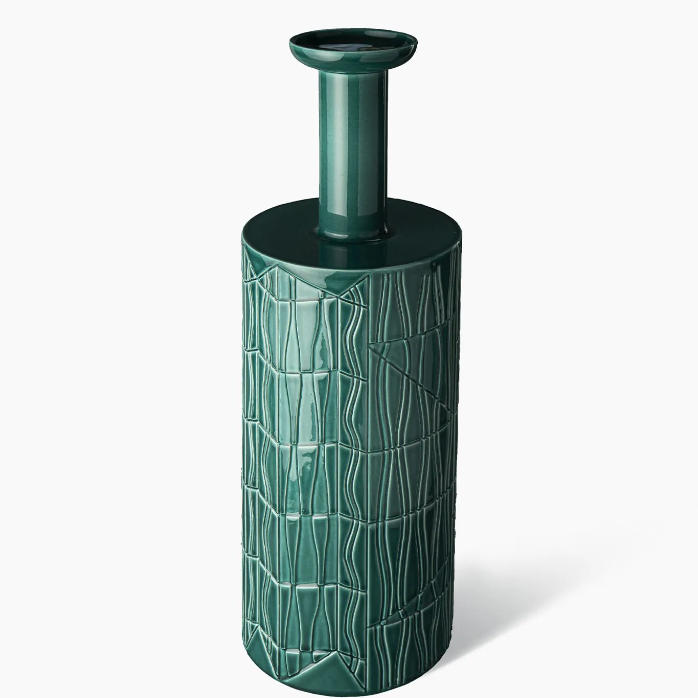 Vaso verde alto di Bethan Laura Wood