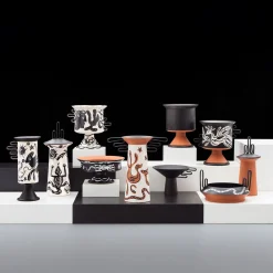 Vaso Xamen bianco e nero di Jean-Christophe Clair