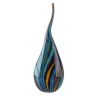 Vaso-scultura in vetro di Murano multicolore a goccia di fuoco #3