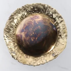Vassoio girasole in ottone