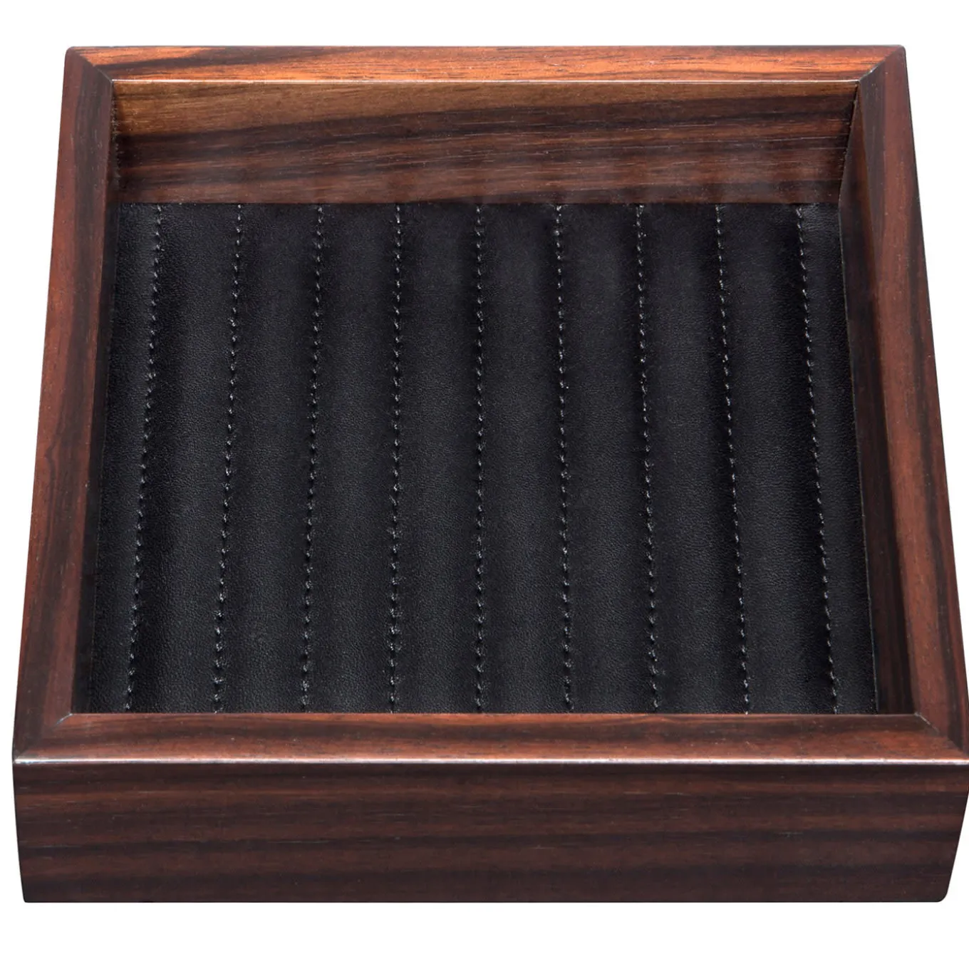 Vassoio portavalori quadrato Febe Ebony Lines Small
