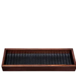 Vassoio rettangolare lungo Febe Ebony Lines