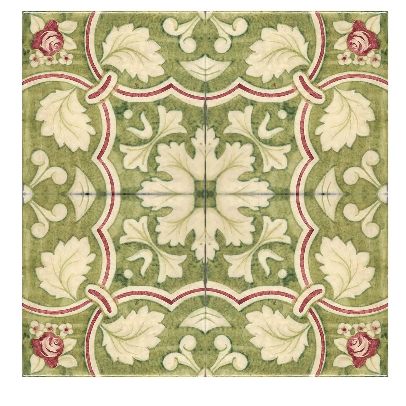 Verde Collina Set di 4 piastrelle #9