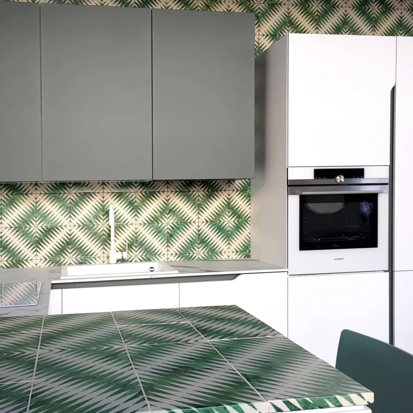 Verde Collina Set di 4 piastrelle #2