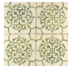 Verde Collina Set di 4 piastrelle #8