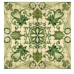 Verde Collina Set di 4 piastrelle #1