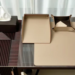 Vide poche in pelle Cappuccino e cioccolato #2