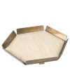 Vide Poche in Pelle di Anguila e Ottone Lucido Chiaro Nuance Crema