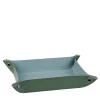 Vide poche in pelle Eucalipto e Azzurro cielo #1