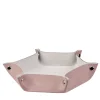 Vide Poche in pelle rosa cenere e Oyster