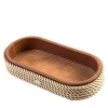 Videopoche ovale beige grande